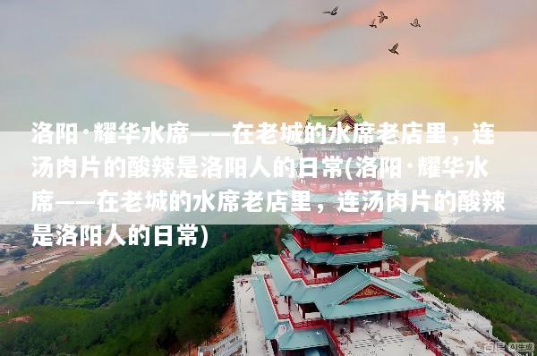 洛阳·耀华水席——在老城的水席老店里，连汤肉片的酸辣是洛阳人的日常(洛阳·耀华水席——在老城的水席老店里，连汤肉片的酸辣是洛阳人的日常)